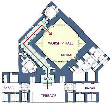 Site Plan of Sheikh Lotfollah Mosque (Isfahan, Iran)